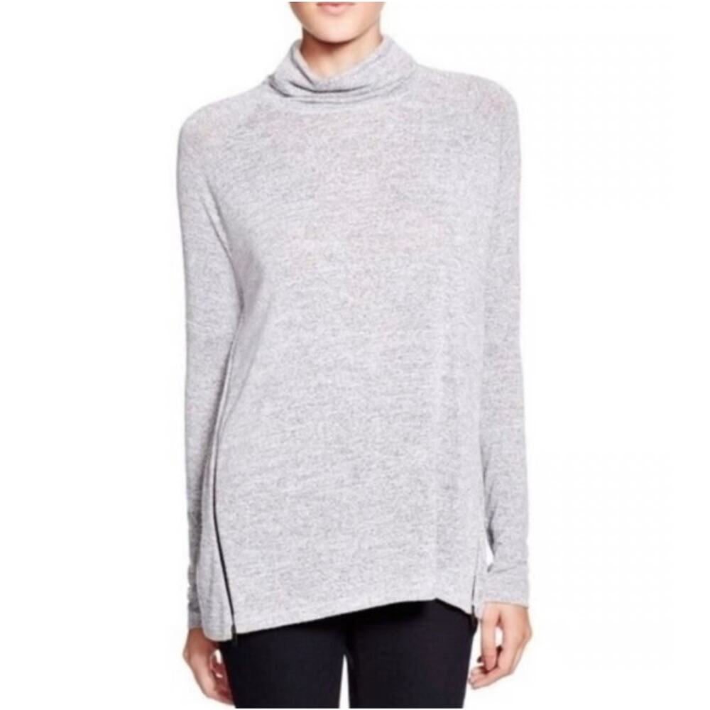 Rag & Bone / JEAN Gray Camden Cowl Neck Zip Pullover Women's Medium